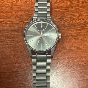 Nixon SentryGray and Silver Timepiece